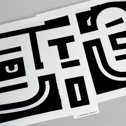 Image similar to black on white graphic design typography stickers in style of david rudnick, eric hu, acid, y 2 k