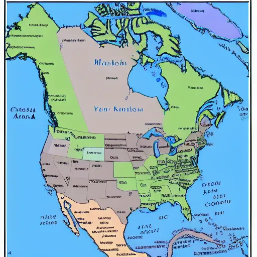 Image similar to north america map with names