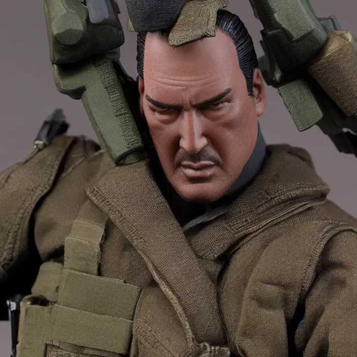 Image similar to detailed figure of steven seagal from sniper special ops, first 4 figures, detailed product photo