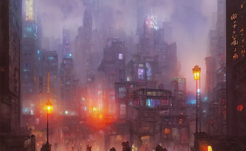 Prompt: cityscape of the ancient an neoclassical elve city. intricate, amazing composition, colorful watercolor, by ruan jia, by maxfield parrish, by marc simonetti, by hikari shimoda, by robert hubert, by zhang kechun, illustration, gloomy, volumetric lighting, fantasy
