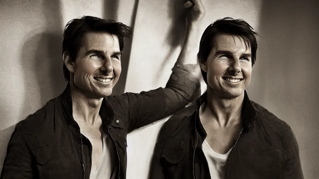 Prompt: A studio photo of Tom Cruise; the most beautiful photo in the world; extraordinary masterpiece