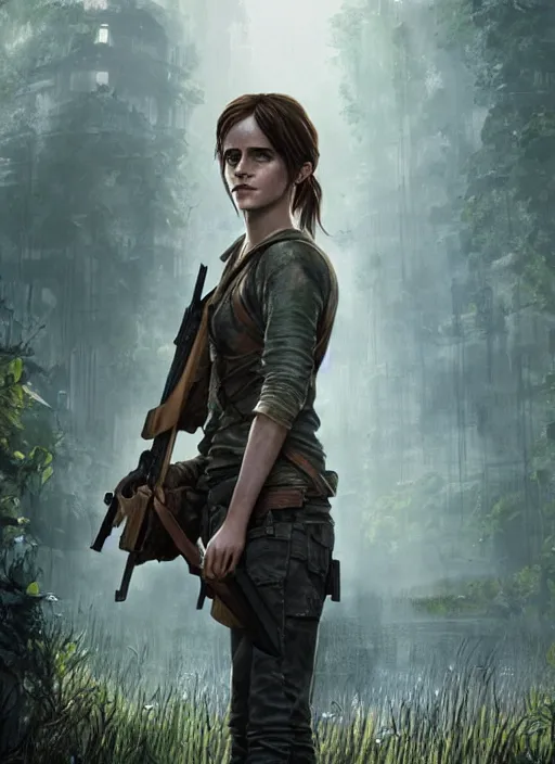 Image similar to highly detailed full body portrait of emma watson the last of us art, seductive, unreal engine, fantasy art by greg rutkowski