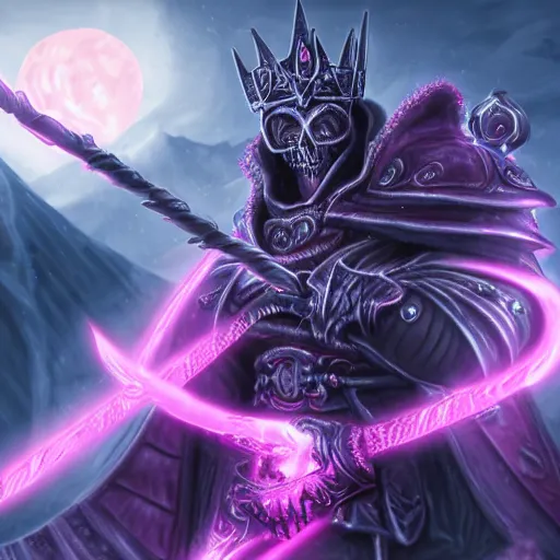 Prompt: pink lich king 4k