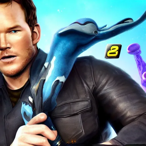 Image similar to Chris Pratt in Squid Game