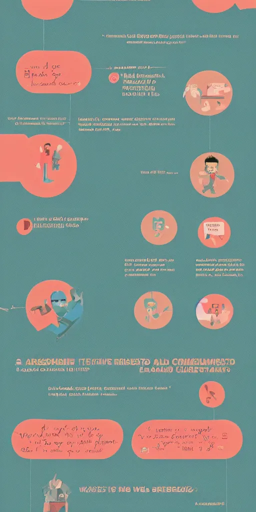 Image similar to how to communicate with aggressive customers, pastel infographic by Wes Anderson and WWFT weworkforthem