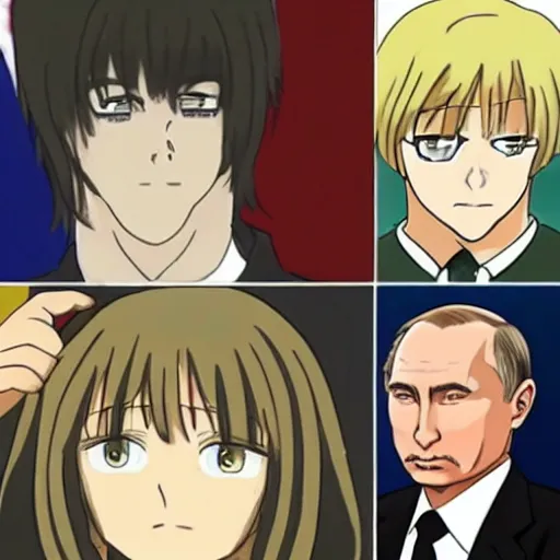 Image similar to Putin in anime style