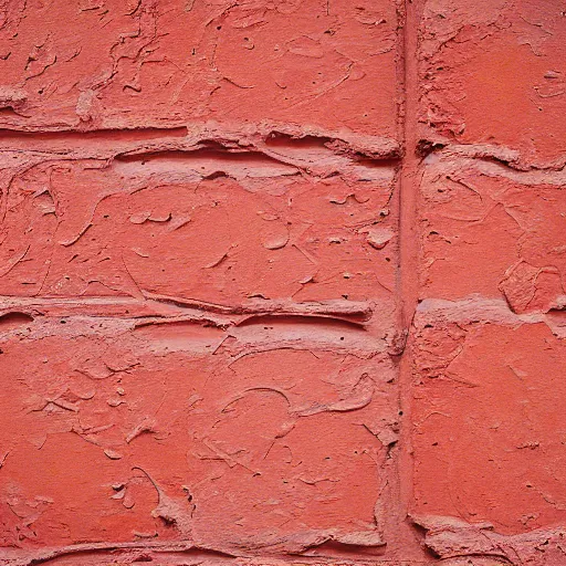 Prompt: a texture of an old red plaster wall by studio ghibli, hand painted, oil painted, high detail