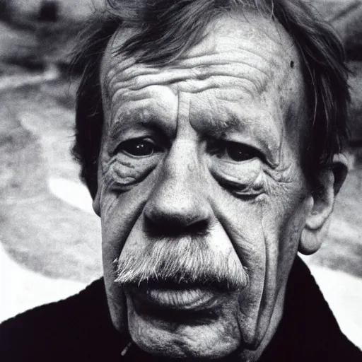 Image similar to a photo of vaclav havel taken by jan saudek