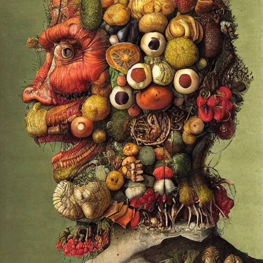 Prompt: a concept house by arcimboldo, giuseppe