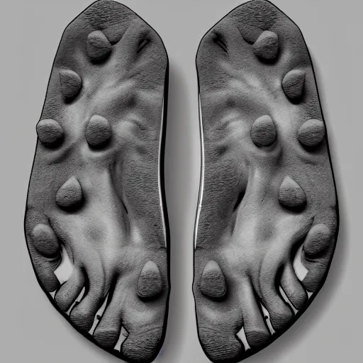 Image similar to a human foot but every toe is a dog, digital art, realistic, artstation