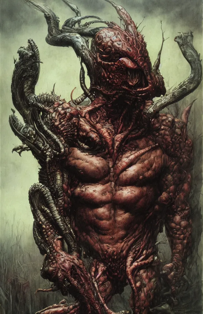 Image similar to the predator in the style of wayne barlowe, gustav moreau, goward, bussiere, roberto ferri, santiago caruso, luis ricardo falero, frazetta