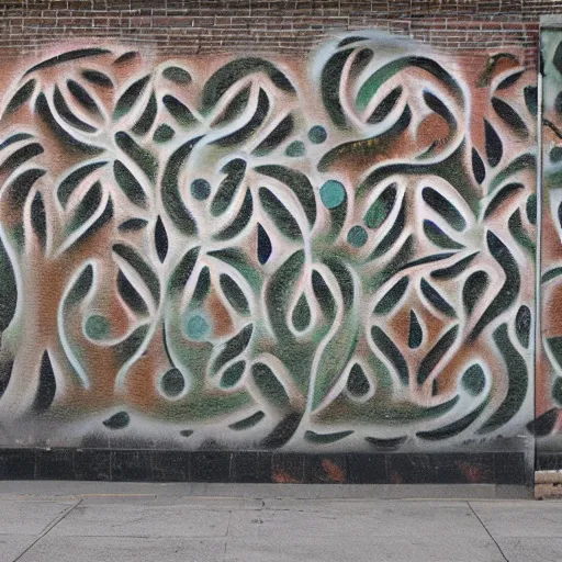 Image similar to street art odd - looking textured glee pattern, symmetrical