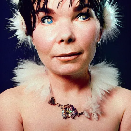 Prompt: bjork in 1993 portrait