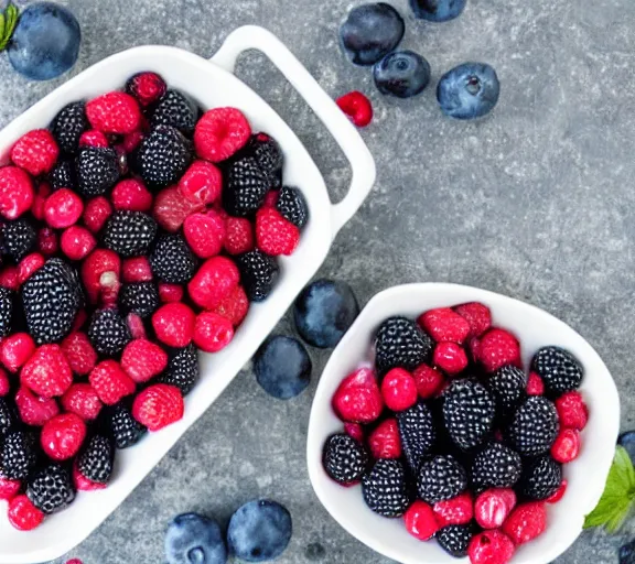 Prompt: drew barrymore in a sinking pit of blueberries blackberries strawberries cranberries raspberries,