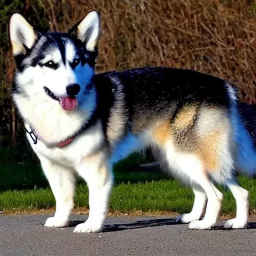 Image similar to huskie corgi hybrid