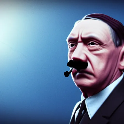 Prompt: octane render, 4 k, realistic lighting, adolf hitler smoking a cigarette in outer space
