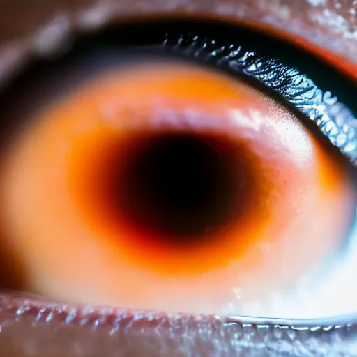 Image similar to macro - shot, closeup of eye made of lava