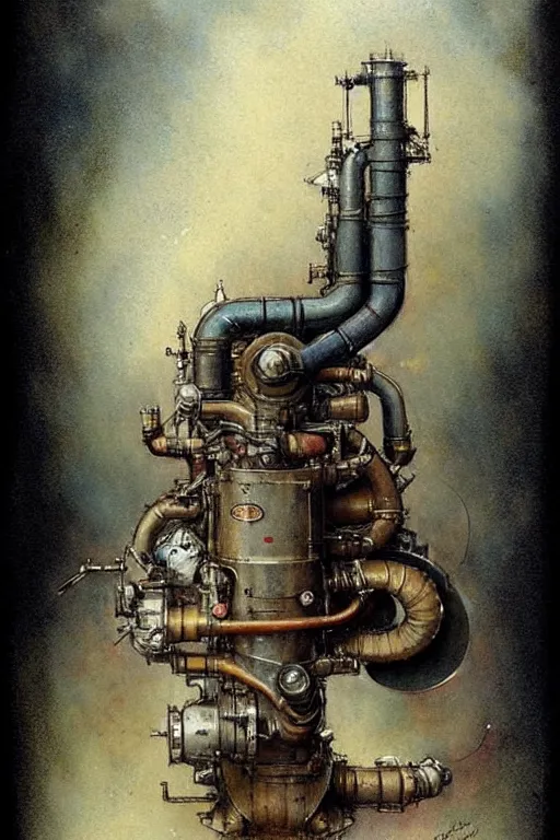 Prompt: (((((1950s jet engine . muted colors.))))) by Jean-Baptiste Monge !!!!!!!!!!!!!!!!!!!!!!!!!!!