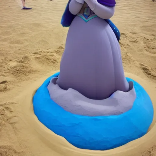 Image similar to a sand sculpture a frozen 2 character