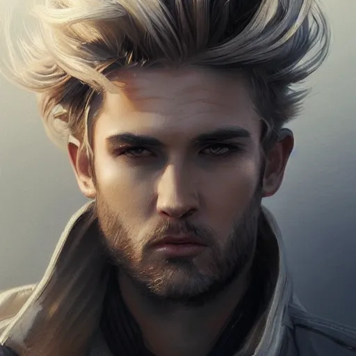 hot looking blonde girl wearing jacket, light stubble, | Stable ...