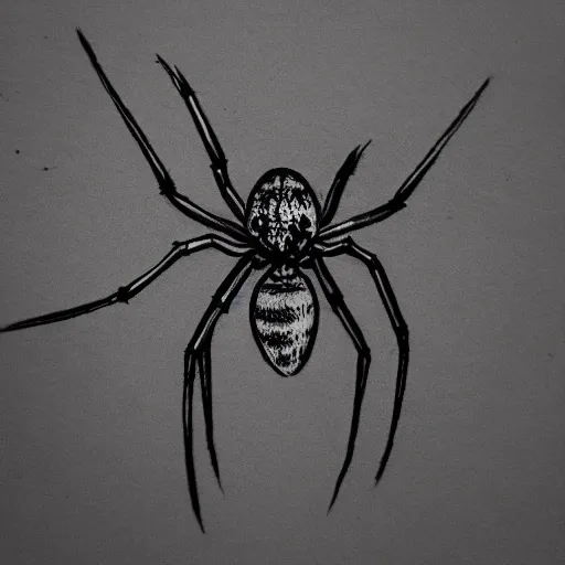 Image similar to spider, pencil sketch