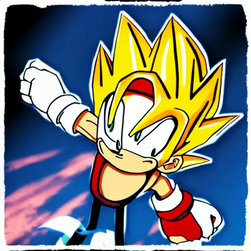 Prompt: super saiyan sonic