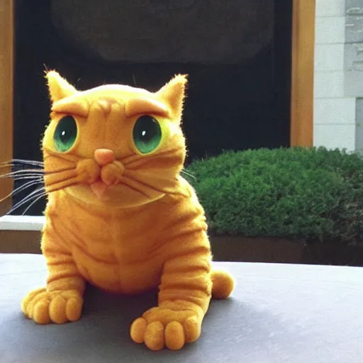 Image similar to bald garfield in real life, photo