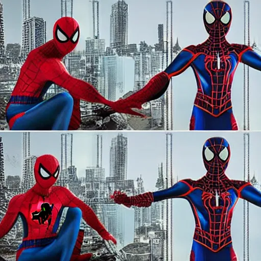 Image similar to combination of Spiderman and Google, realistic photo