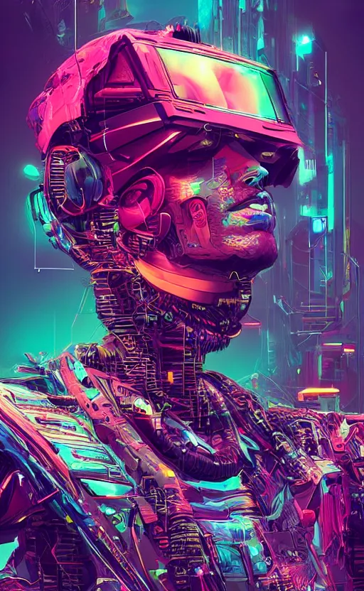 Image similar to silicon valley virtual reality 1 0 th anniversary, cyberpunk art by android jones, cyberpunk art by beeple!!!, synthwave, darksynth, quantum tracerwave, wireframes, trending on artstation