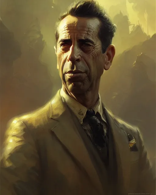 Image similar to fierce humphrey bogart, fantasy character portrait, ultra realistic, concept art, intricate details, highly detailed by greg rutkowski, gaston bussiere, craig mullins, simon bisley