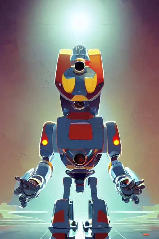 Image similar to metabots medabots medarotto medarot robot minimalist comics, behance hd by jesper ejsing, by rhads, makoto shinkai and lois van baarle, ilya kuvshinov, rossdraws global illumination ray tracing hdr radiating a glowing aura