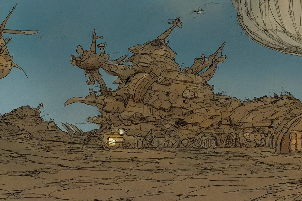 Prompt: sci-fi scene of a seashell where the warrior kids live, in the style of john harris and roger deakins by moebius