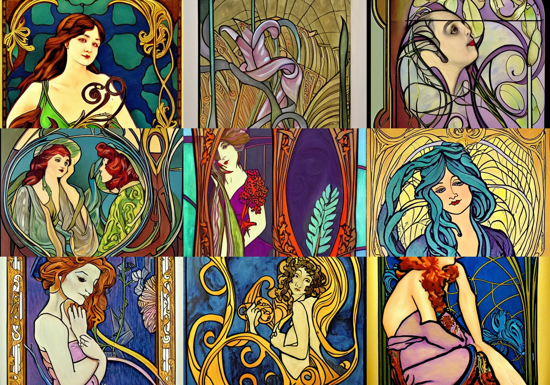 Prompt: painting in the style of art nouveau