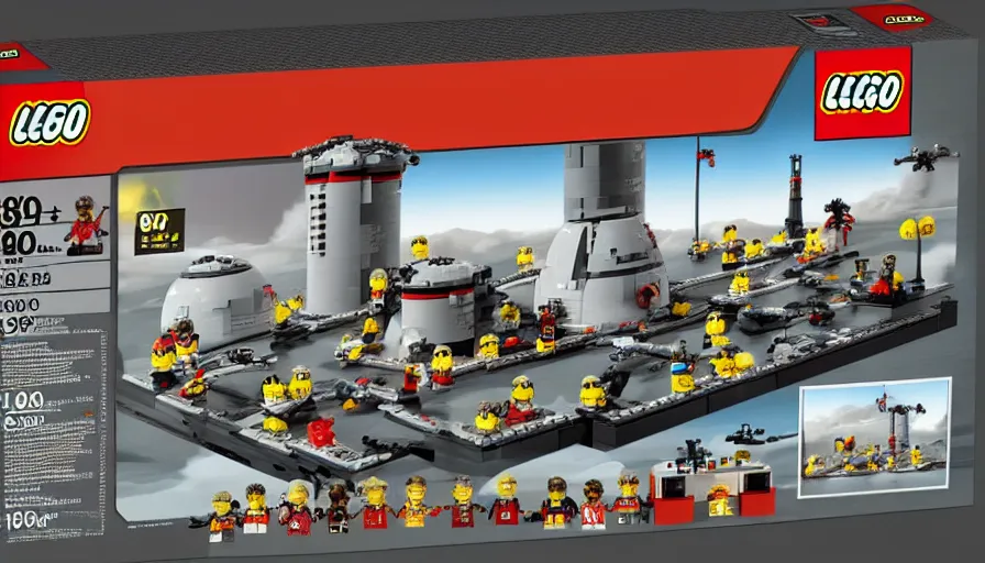 Image similar to lego nuclear war, 8K