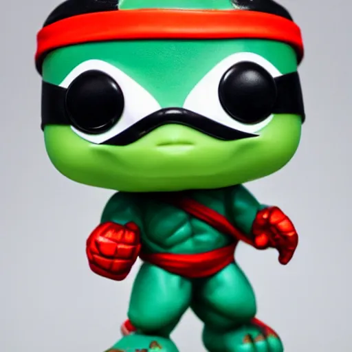 Image similar to Funko pop of a ninja turtle