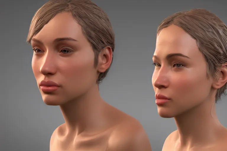 Image similar to 3D generalist beautiful character model photoreal