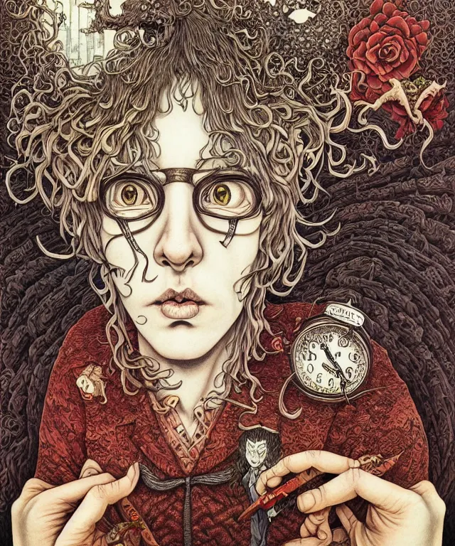 Image similar to portrait painted in jacek yerka style drawn by vania zouravliov and takato yamamoto, inspired by harry potter, intricate acrylic gouache painting, high detail, sharp high detail, artstation