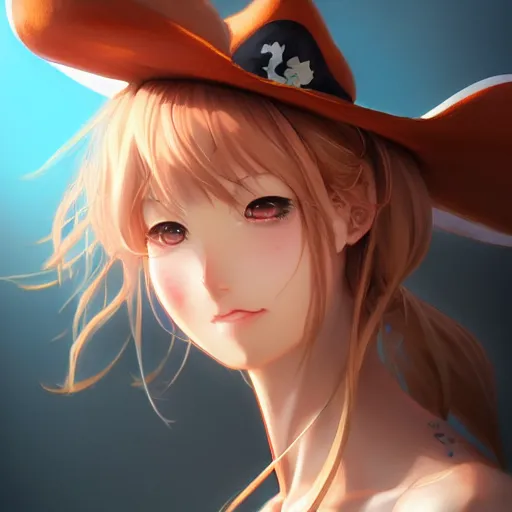 Image similar to anime portrait of a cow girl anime style by Stanley Artgerm Lau, WLOP, Rossdraws, James Jean, Andrei Riabovitchev, Marc Simonetti, and Sakimichan, trending on artstation