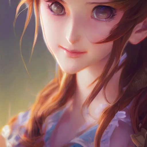 Image similar to aerith gainsborough by Stanley Artgerm Lau, WLOP, Rossdraws, James Jean, Andrei Riabovitchev, Marc Simonetti, trending on artstation