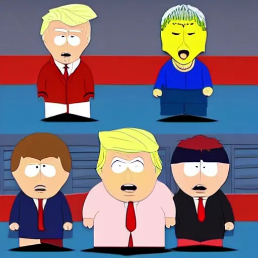 donald trump in southpark character | Stable Diffusion | OpenArt