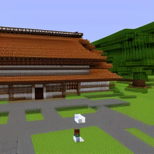 Image similar to japanese style house in minecraft