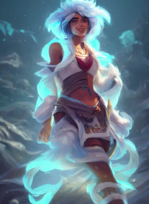 Image similar to taliyah, from league of legends, au naturel, pawg, dogal cıplak, hyper detailed, digital art, trending in artstation, cinematic lighting, studio quality smooth render, unreal engine 5 rendered, octane rendered, art style by kristen liu - wong and natalie krim andlera balashova and wlop and krenz cushart