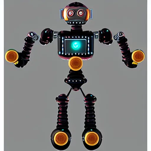 Image similar to a robot shaped like a donut photorealistic hd