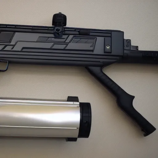 Prompt: futuristic weapon shotgun, full shot