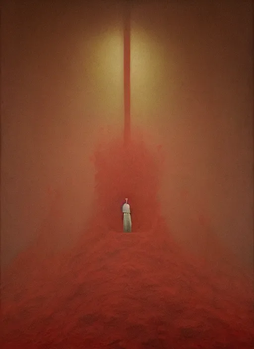 Prompt: twin peaks, book portrait, dalle cooper lost in the red room, in the style of zdzislaw beksinski, hyperrealist, 8 k