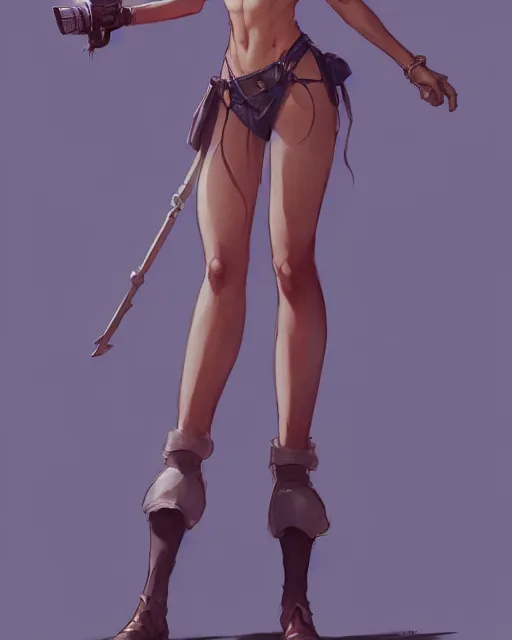 Image similar to full body character concept art of jamie chung | | distinct - fine, key visual, realistic shaded perfect face, fine details by stanley artgerm lau, wlop, rossdraws, james jean, andrei riabovitchev, marc simonetti, sakimichan, and jakub rebelka, trending on artstation