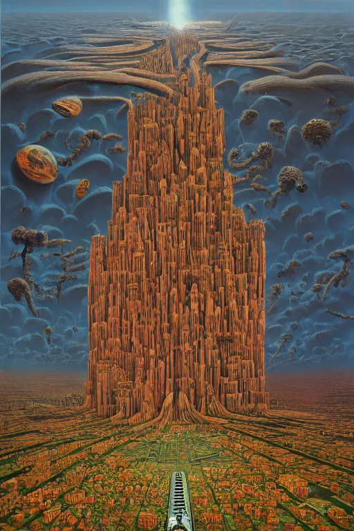 Prompt: what is 2023 going to look and feel like? by jacek yerka, alex gray, zdzisław beksiński, dariusz zawadzki, jeffrey smith and h.r. giger, oil on canvas, 8k highly professionally detailed, trending on artstation