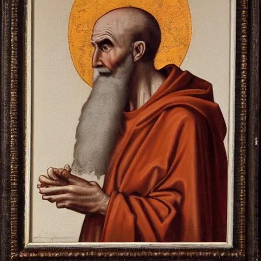 Image similar to painting of St. Jerome wearing a cast