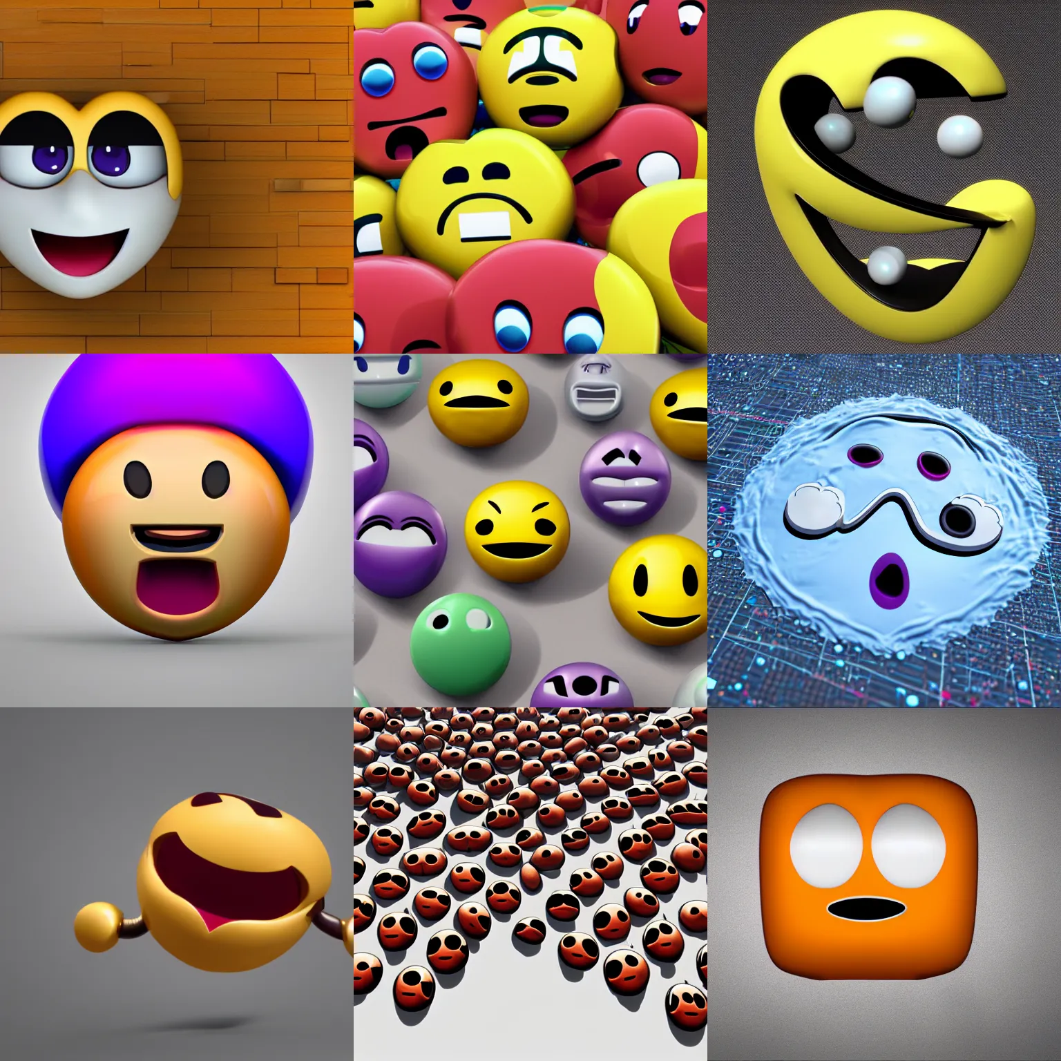 Prompt: 3 d render of a complex emoji that has never been seen before