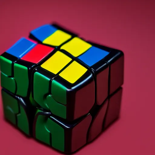 Image similar to a plasticine rubik's cube, studio photo, realistic, ultra detailed, close - up photo, 4 k.